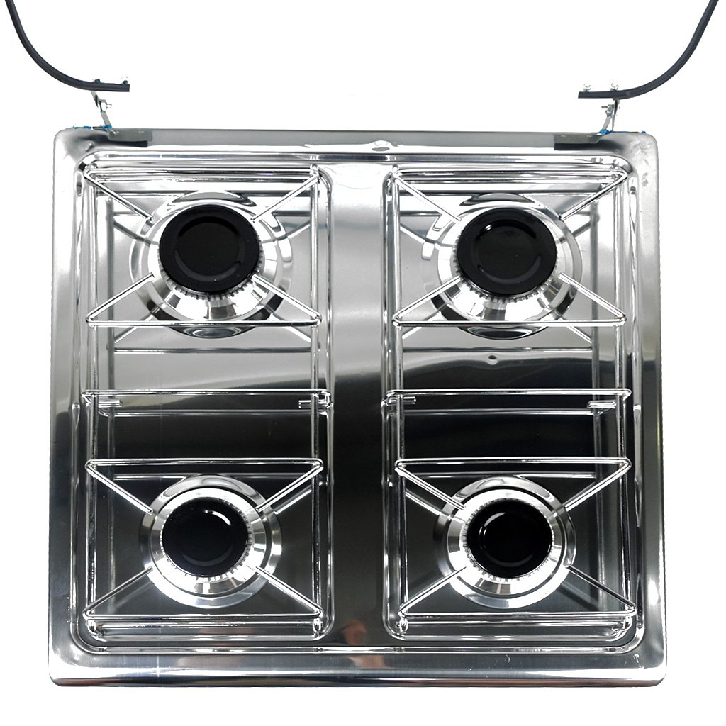 موقد طبخ بأربعة مشاعل ودرجات حرارة قابلة للتعديل و حوامل مضادة للإلتصاق Schaub Lorenz Réchaud A Gaz Avec 4 Feux Réglables – Image 5