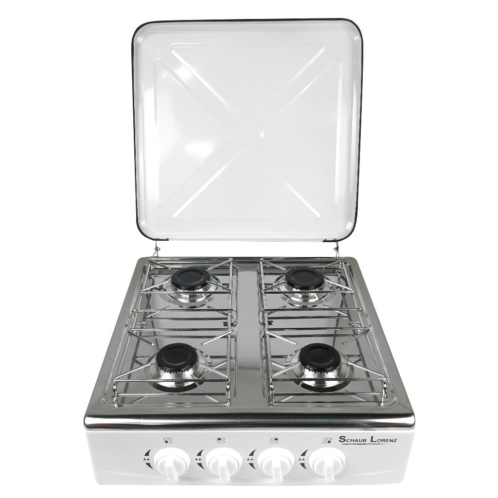 موقد طبخ بأربعة مشاعل ودرجات حرارة قابلة للتعديل و حوامل مضادة للإلتصاق Schaub Lorenz Réchaud A Gaz Avec 4 Feux Réglables – Image 4