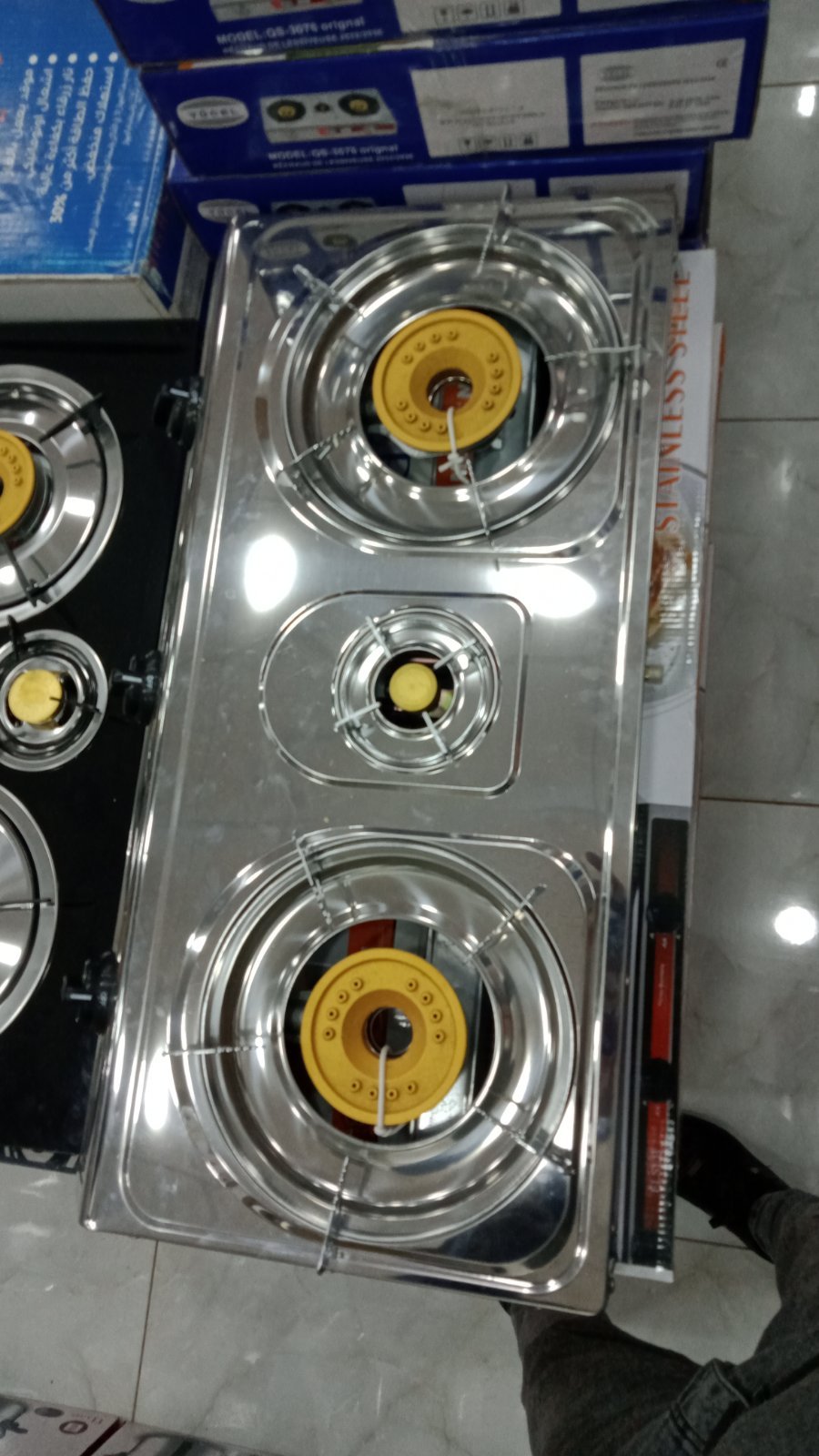 ELSEB Réchaud À Gaz en INOX 3 Feux - Cuisinière Inoxydable – Image 3