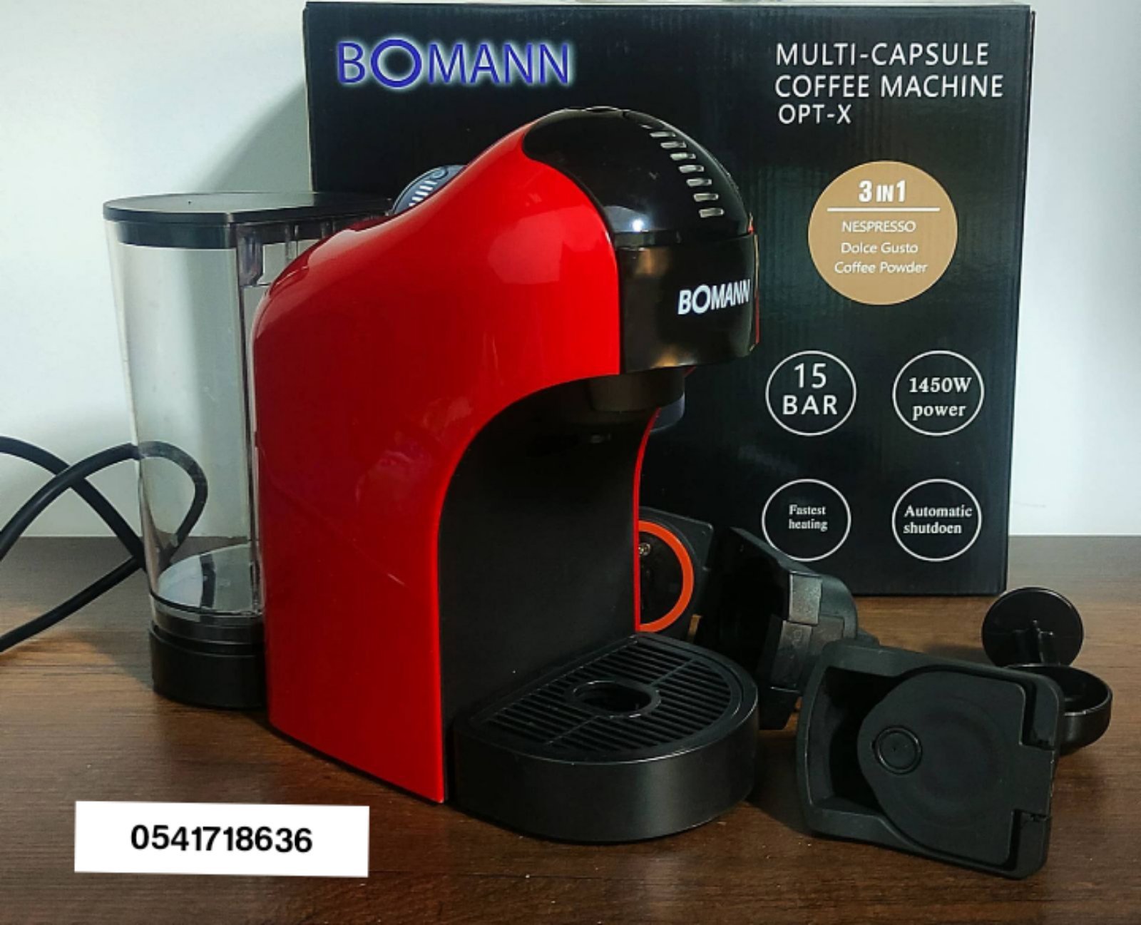 Machine a café Bomann ( DG + Nespresso +café en poudre )