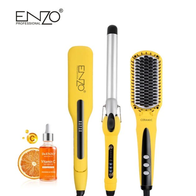 Pack ENZO Lisseur & Brosse & Boucleur 3en1