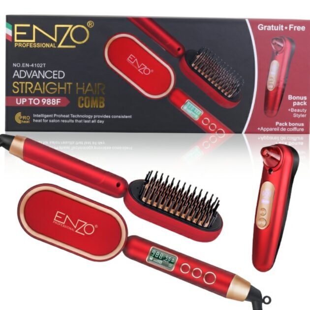 Brosse lissante chauffante + extracteur points noir ENZO Originale