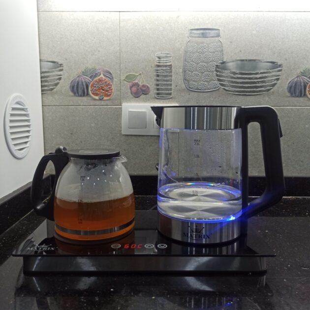 Bouilloire électrique avec théière et Cafetière 3en1 MATRIX 2L en verre