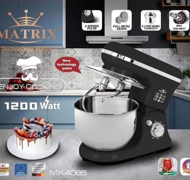 Pétrin Matrix double crochet 5L 1200W