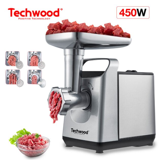 Hachoir à Viande Techwood 450W Inox