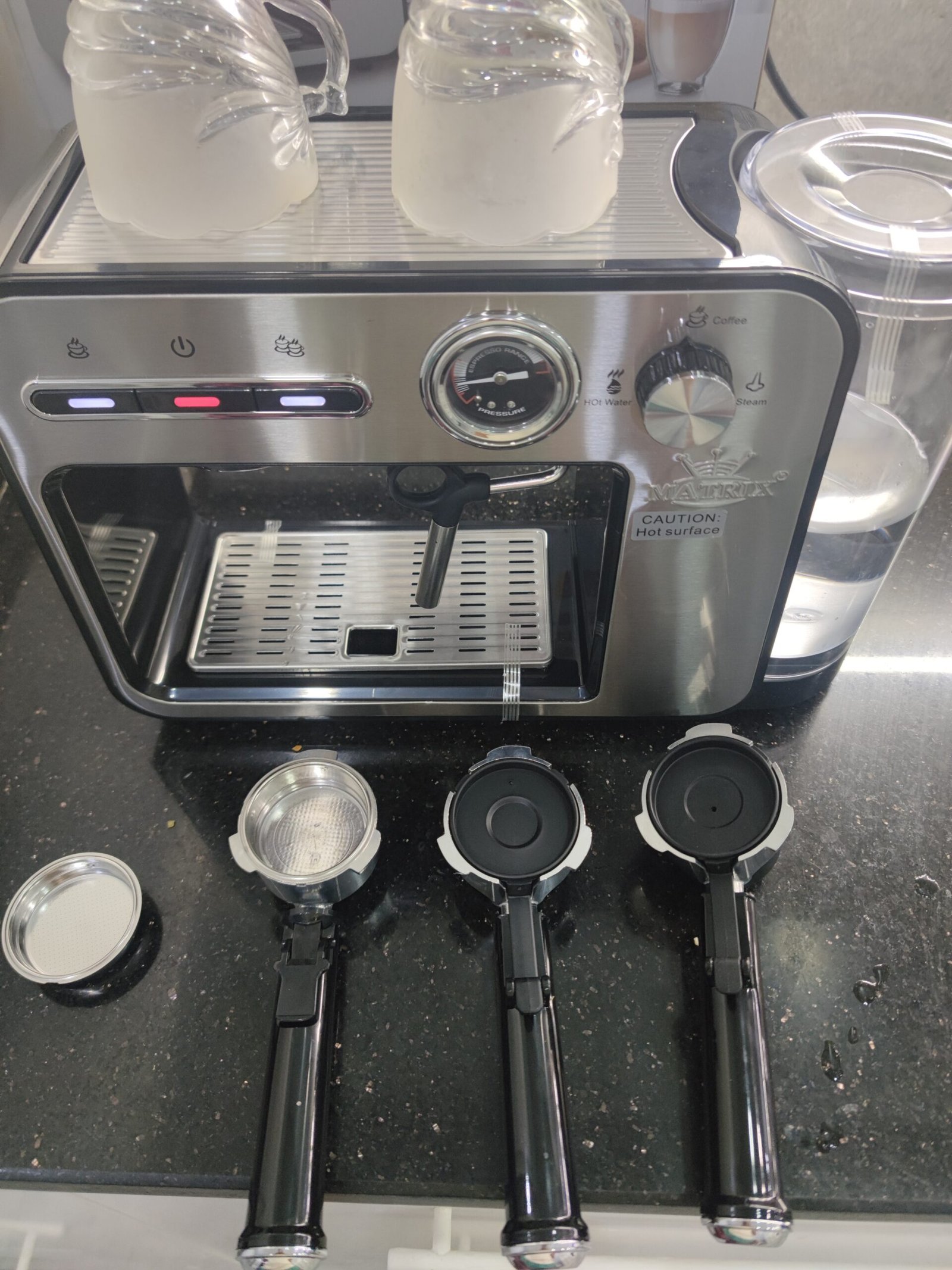 Machine à café 4en1 MATRIX 20Bar ( capsules nespresso et dolce gusto + café moulu + cappuccino) – Image 2