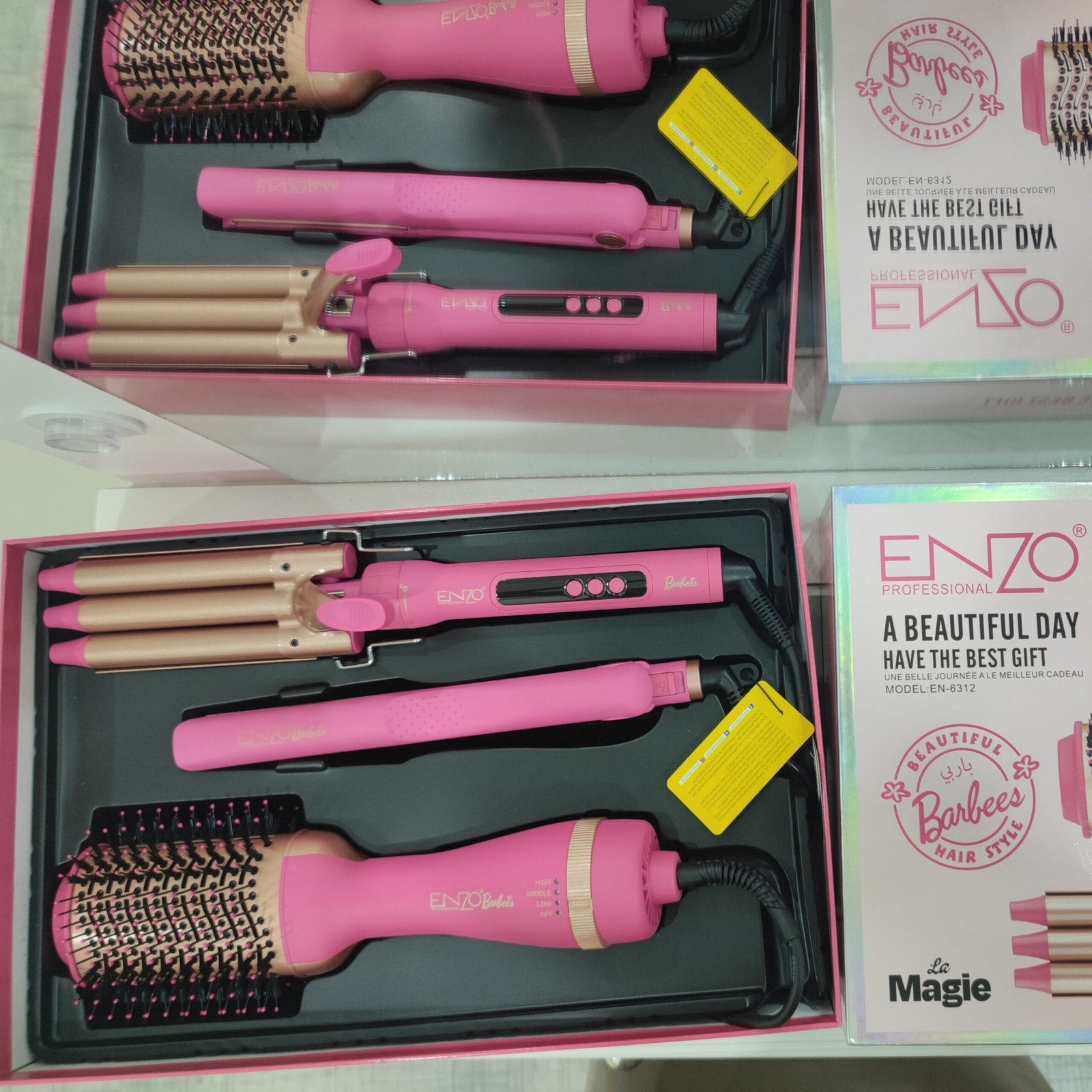 Pack Enzo Barbie 3en1 originale ( brosse + lisseur + boucleur ) – Image 2