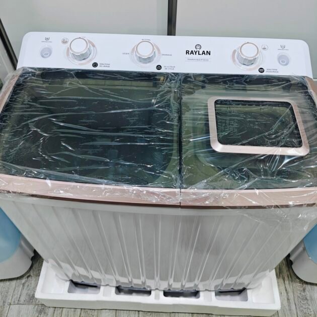 Lave linge RAYLAN semi automatique double bag 7,5kg en plastique haute qualité avec pompe