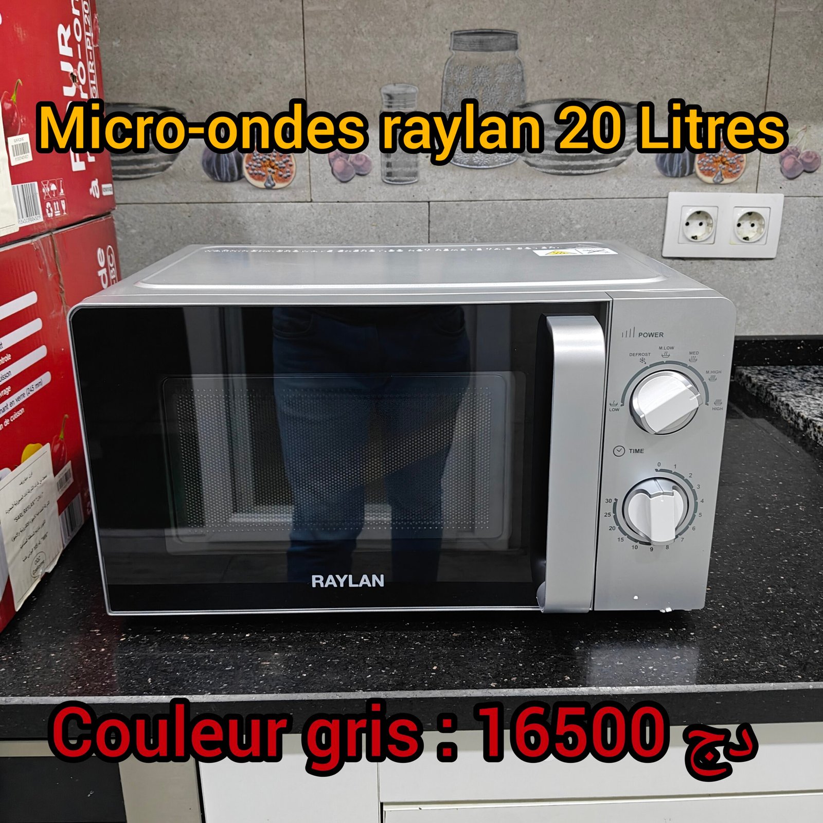 Micro-ondes Maxipower et Raylan 20L – 700W, 5 niveaux de puissance, minuterie – Image 2