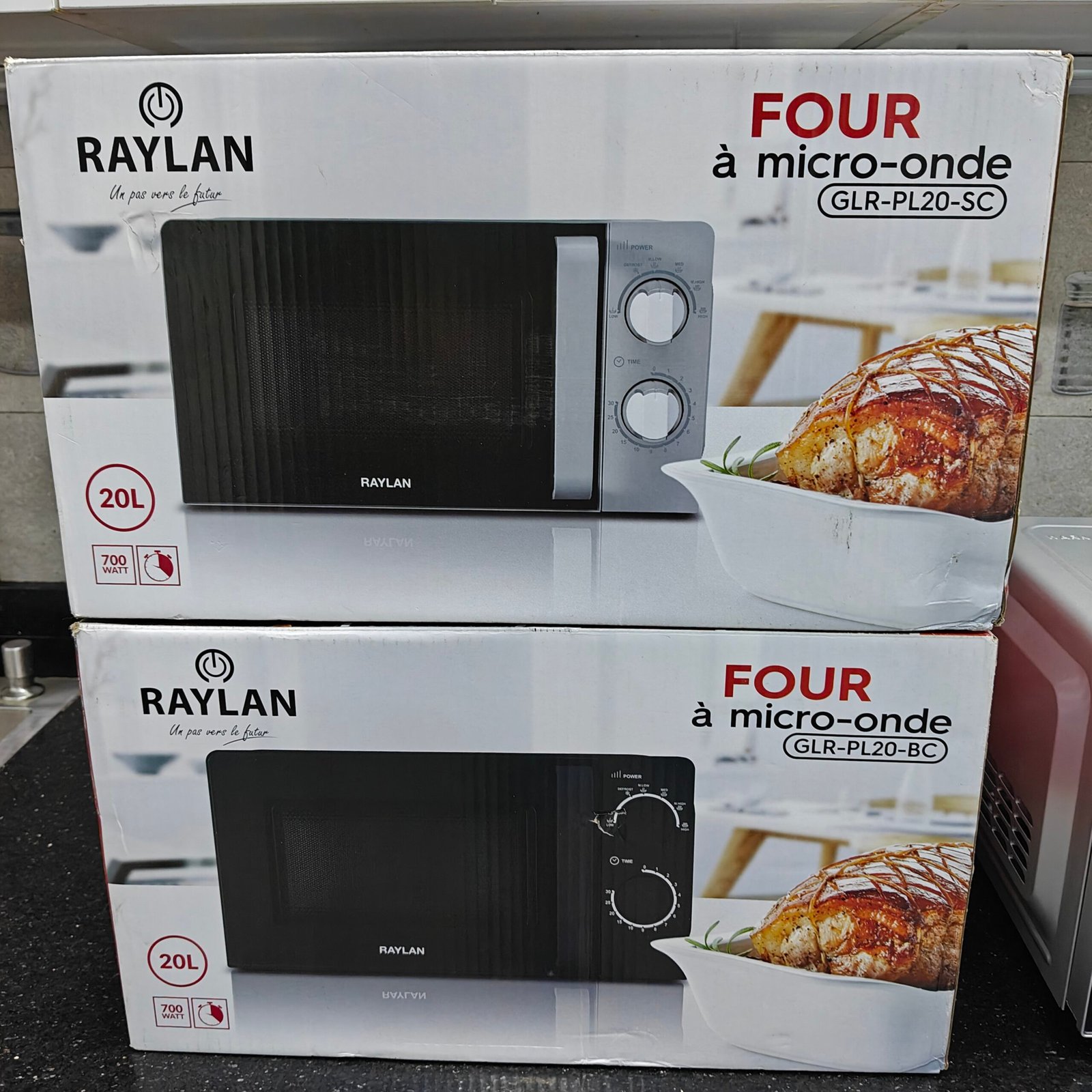 Micro-ondes Maxipower et Raylan 20L – 700W, 5 niveaux de puissance, minuterie – Image 4