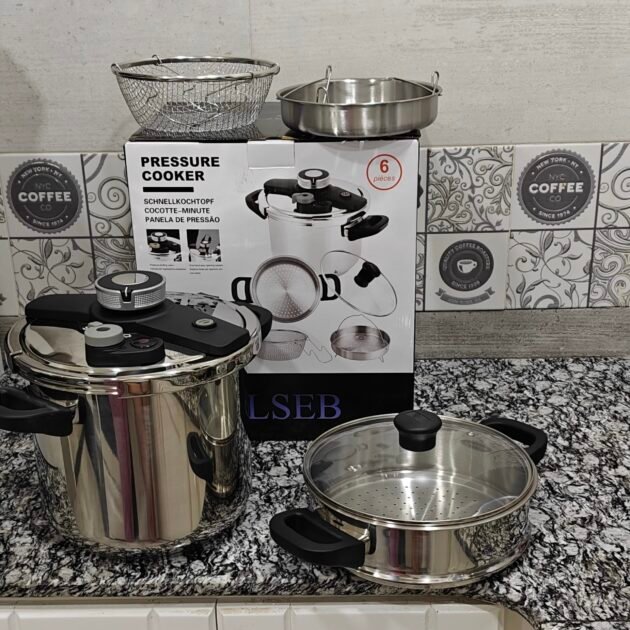 Cocotte-minute 10L Elseb – Pack 6 pièces en inox Haute gamme