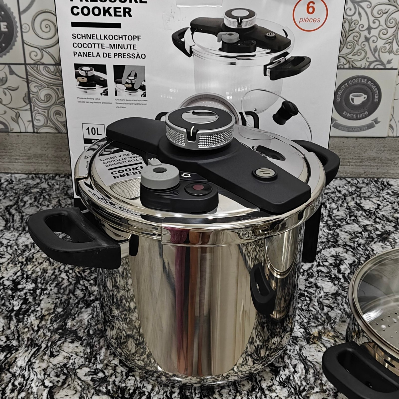 Cocotte-minute 10L Elseb – Pack 6 pièces en inox Haute gamme – Image 2