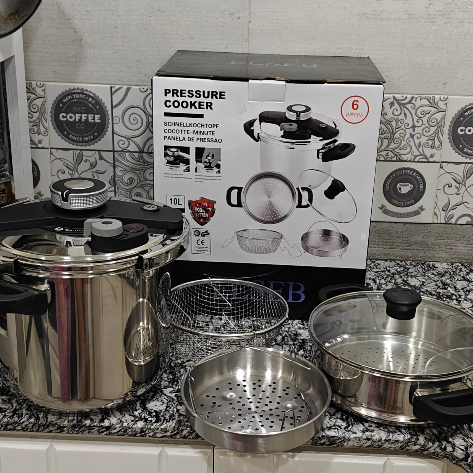 Cocotte-minute 10L Elseb – Pack 6 pièces en inox Haute gamme – Image 4